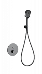 Смеситель для душа с термостатом встраиваемый WONZON & WOGHAND, Темный графит (WW-D1017-A-BGG)