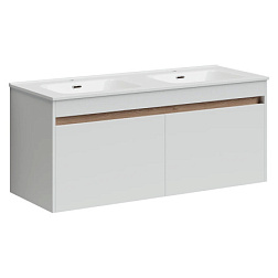 Тумба подвесная SANCOS Smart 1190х450х500, 4 ящика оснащенными доводчиками, белый глянец , арт. SM12