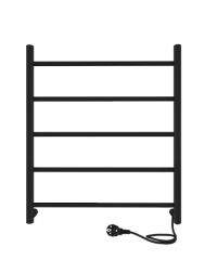 Полотенцесушитель Line б/п (electro) 60/50 (скр.монтаж, унив.подкл.R/L, Черный муар) INDIGO