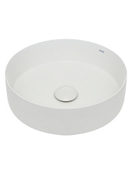 AQM5012 Раковина накладная круглая, цвет белый матовый. 355x355x120