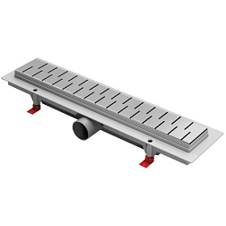 Водоотводящий пластиковый желоб AZARIO D40(боковой слив) с решеткой Medium 450 мм