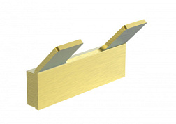 Двойной крючок для ванной WONZON & WOGHAND, Брашированное золото (WW-8325-BG)