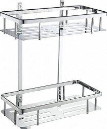 Полка для ванной 2-х ярусная WONZON & WOGHAND, Хром (WW-4141)