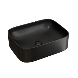 Умывальник чаша накладная прямоугольная (цвет Чёрный Матовый) Element 505*380*122мм