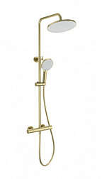 Душевая система с термостатом WONZON & WOGHAND, Брашированное золото (WW-B3013-T1-BG)