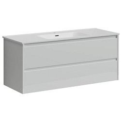 Тумба подвесная SANCOS Libra 1190х450х500, c двумя ящиками оснащенными доводчиками, белый глянец , а