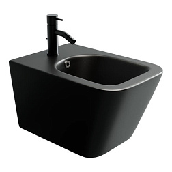 Подвесное биде Metric с керамическим донным клапаном, 1 отверстие под смеситель, с крепежом для полн