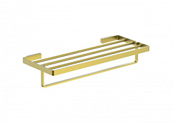 Полотенцедержатель с полкой WONZON & WOGHAND, Брашированное золото (WW-8381A-BG)