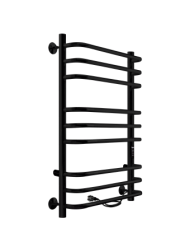 Полотенцесушитель Brace Lux б/п (electro) 80/50 (таймер, скр.монтаж, унив.подкл.R/L, Черный муар) IN