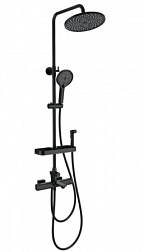 Душевая система с гигиеническим душем и термостатом WONZON & WOGHAND, Черный матовый (WW-C3011-A1-MB