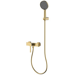 AQM6413BG Asti Смеситель для душа однорычажный, с душевым набором, 3 режима, Brushed gold