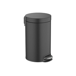 AQ4992MB корзина для мусора с педалью, 8л, матовый черный
