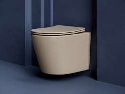 Подвесной унитаз Balearica Rimless, глубокий смыв, с крепежом для полностью скрытого монтажа,  ультр