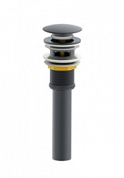 Донный клапан для раковины с переливом WONZON & WOGHAND, Темный графит (WW-88SS03-BGM)