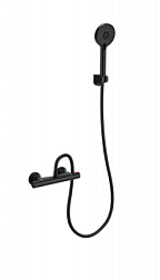 Смеситель для душа с термостатом WONZON & WOGHAND, Черный матовый (WW-B1005-A-MB)