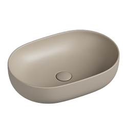 Умывальник чаша накладная овальная (цвет Капучино Матовый) Element 600*415*135мм