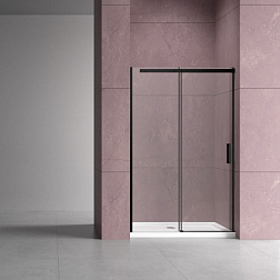 Душевая дверь Dice VDS-4D130CLB, 1300, черный, стекло прозрачное, , шт