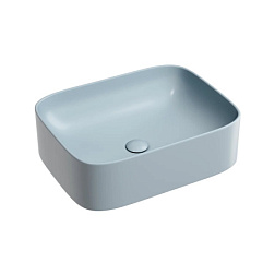 Умывальник чаша накладная прямоугольная (цвет Серо-Голубой Матовый) Element 505*380*150мм