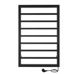 Полотенцесушитель Crete (electro) 80/50 (таймер, скр.монтаж, унив.подкл.R/L, Черный муар) INDIGO