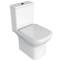 Azario Alba напольный безободковый унитаз  в комплекте с арматурой , сиденье микр. 620*405*805 мм (2