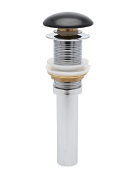 AQM7002-0MB Донный клапан без перелива, керамическая накладка, цвет черный матовый