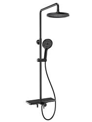 AQM 8002B Душевая система для душа со смесителем,  Черный