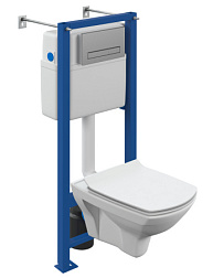 Комплект CARINA XL CO DPL EO slim инсталляция VECTOR кнопка BLICK пластик хром матовый