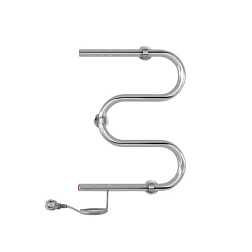 Полотенцесушитель M б/п (electro) 50/40 (кнопка, прям.провод, Полиров.) INDIGO