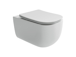 Подвесной унитаз Noel Rimless, глубокий смыв, с крепежом для полностью скрытого монтажа,  ультратонк