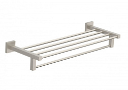 Полотенцедержатель с полкой WONZON & WOGHAND, Брашированный никель (WW-8981-BN)