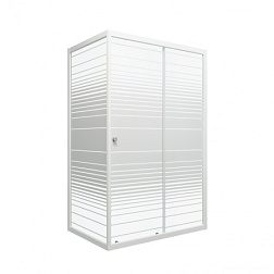 ДО "Фьюжн 100*80 А" прямоуг., низк. подд., Белый, Полосы (4места)