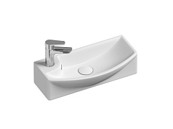 Умывальник подвесной прямоугольный с крепежом (чаша справа, отверстие под смеситель слева) Element 4