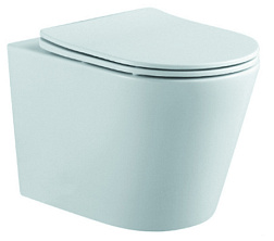 AQ1904-00 ВЕГА Унитаз-компакт подвесной безободковый 490*360*320мм, тонкое сиденье с механизмом плав