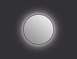 Зеркало Cersanit ECLIPSE smart 60x60 с подсветкой круглое черная рамка