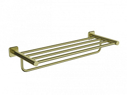 Полотенцедержатель с полкой WONZON & WOGHAND, Брашированное золото (WW-V1901-BG)