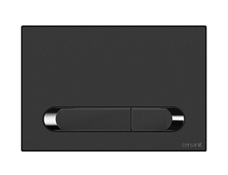 Кнопка Cersanit ESTETICA для LINK PRO/VECTOR/LINK/HI-TEC пластик черный матовый с рамкой хром
