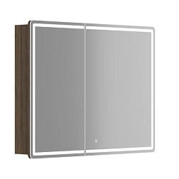 Зеркальный шкаф для ванной комнаты SANCOS Mirror 990x150х740 мм, с LED подсветкой, цвет дуб чарльсто
