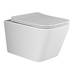 Подвесной унитаз Metric Rimless, глубокий смыв, с крепежом для полностью скрытого монтажа,  ультрато