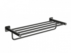 Полотенцедержатель с полкой WONZON & WOGHAND, Темный графит (WW-V1901-GM)