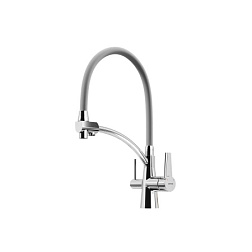 Смеситель для кухни SANCOS Eri с гибким изливом и возможностью подключения фильтра для воды, цвет хр