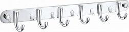 Вешалка с 6 крючками для ванной WONZON & WOGHAND, Хром (WW-9384-6)