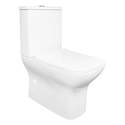 Fresco унитаз-компакт безободковый, с сиденьем микролифт (soft close) дюропласт