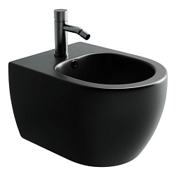 Подвесное биде Play с керамическим донным клапаном, 1 отверстие под смеситель, с крепежом для полнос