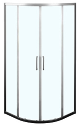 OSTIN 121 S А Душевое ограждение 100*100*195 хром, 6мм прозрачное стекло, покрытие easy clean (1 мес