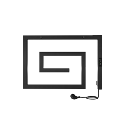 Полотенцесушитель Lira (electro) 40/60 (таймер, скрытый провод справа, Черный муар) INDIGO