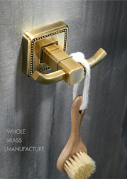 Двойной крючок для ванной WONZON & WOGHAND, Бронза (WW-7225)