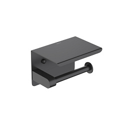 AQ4939MB ЕВРОПА бумагодержатель с полкой, матовый черный