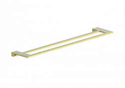 Полотенцедержатель двойной WONZON & WOGHAND, Глянцевое золото (WW-9111-LG)