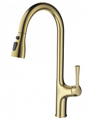 Смеситель для кухни с выдвижным изливом WONZON & WOGHAND, Брашированное золото (WW-AE54123-BG)