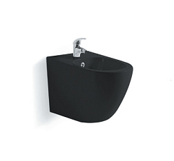 AQ1016-MB ЕВРОПА Биде подвесное 510*355*311, цвет черный матовый